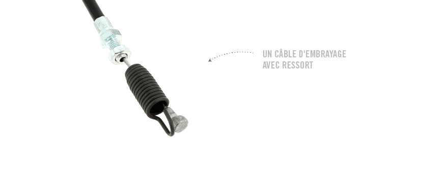 Câble ayant une extrémité en métal avec un crochet en forme de “S” et une extrémité avec un ressort
