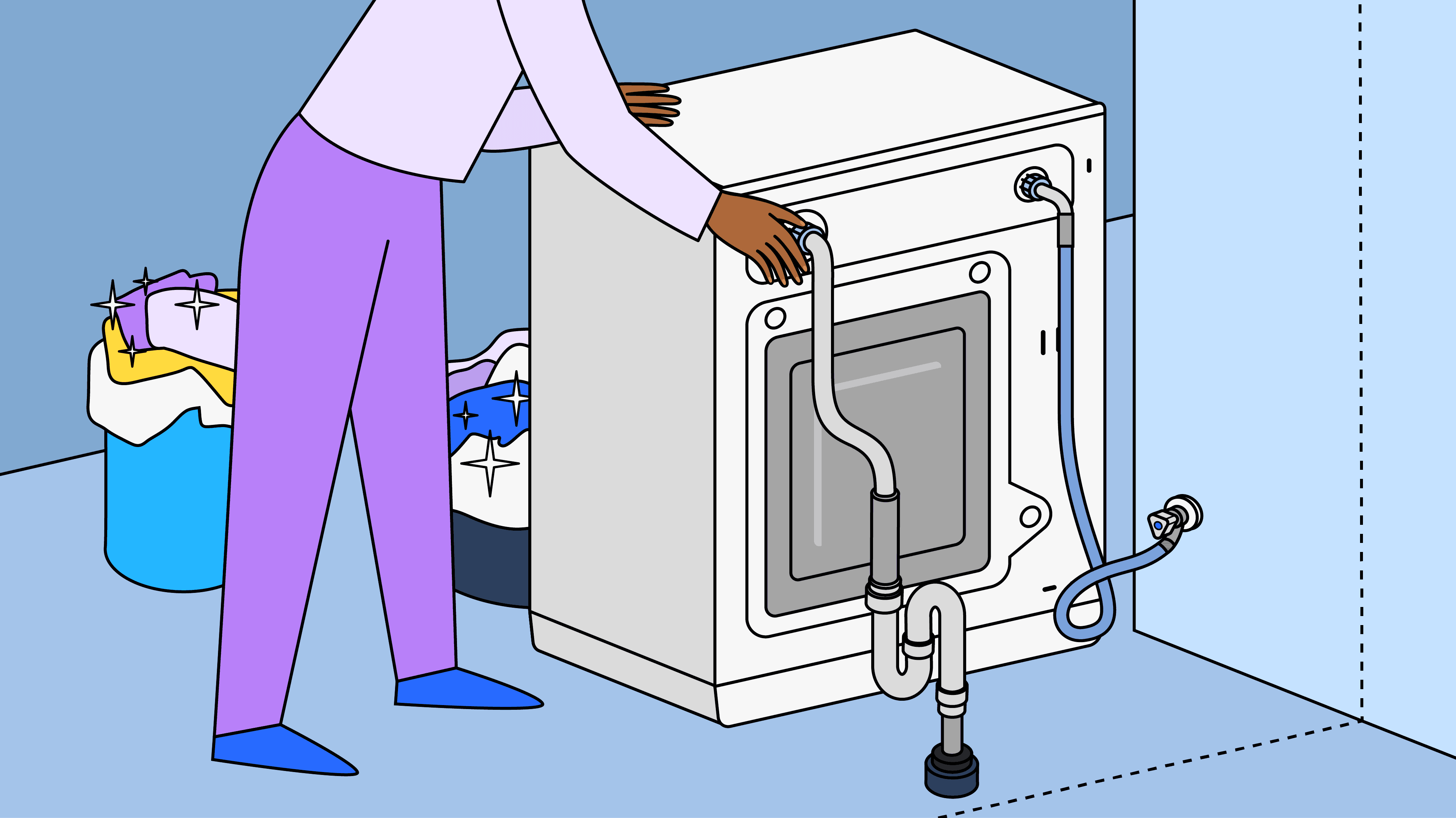Comment vidanger (faire la vidange) une machine sans mettre de l'eau partout ?
