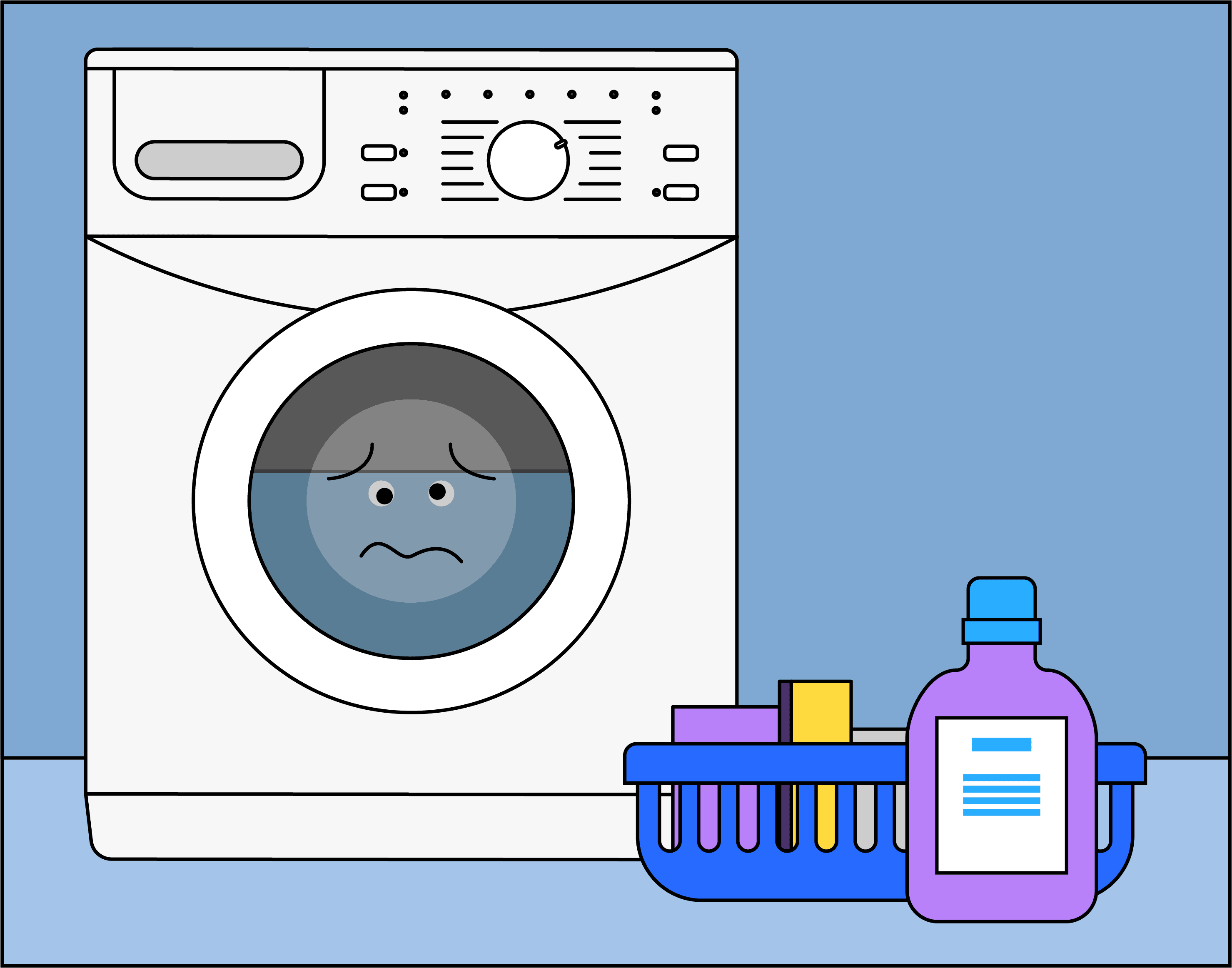 Pourquoi l'eau reste dans le tambour de la machine à laver (cuve pleine) ?