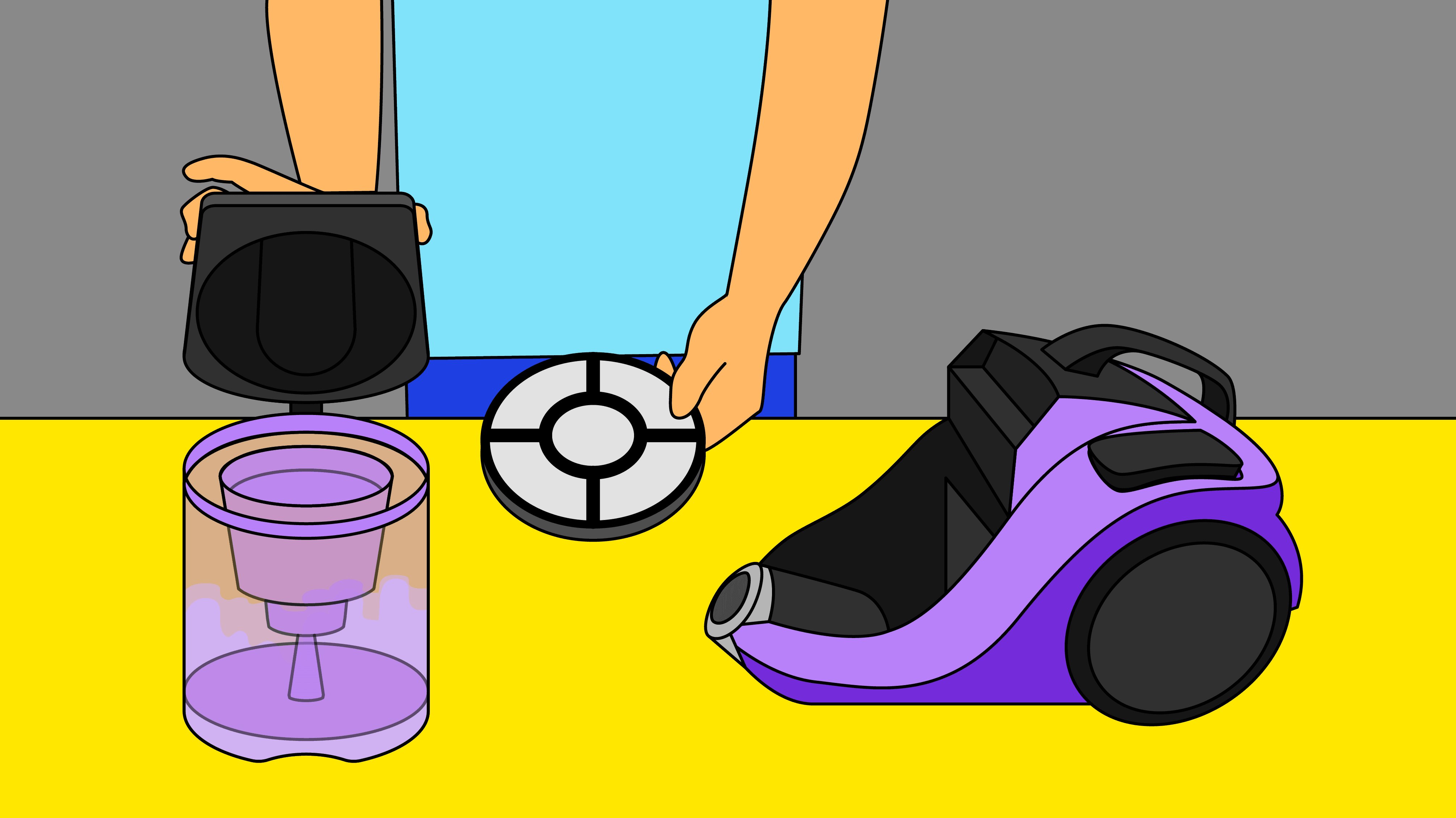 Comment bien nettoyer un aspirateur sans sac ?