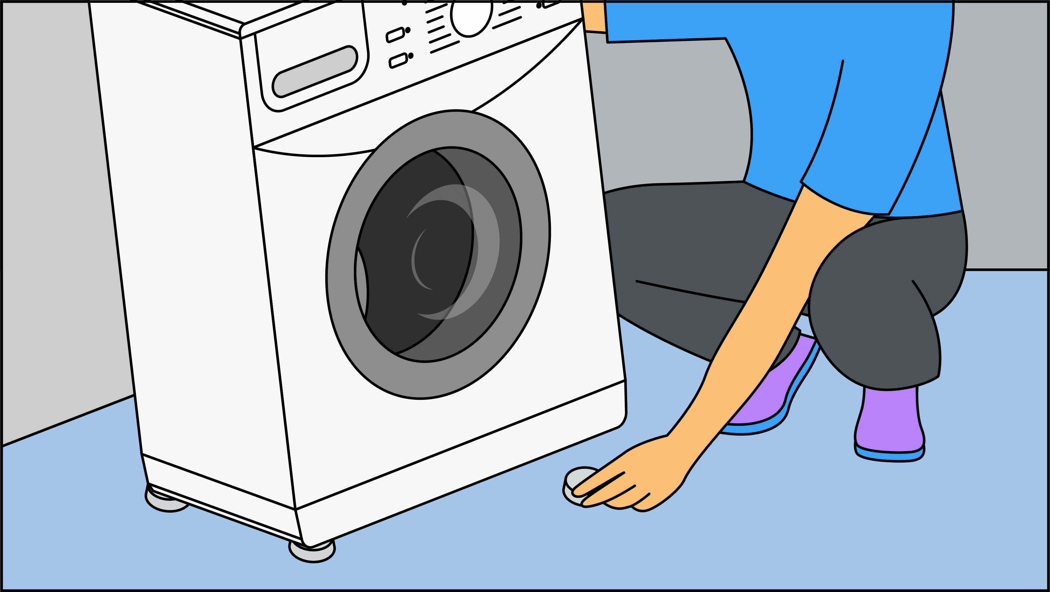 Comment empêcher une machine à laver de bouger ?