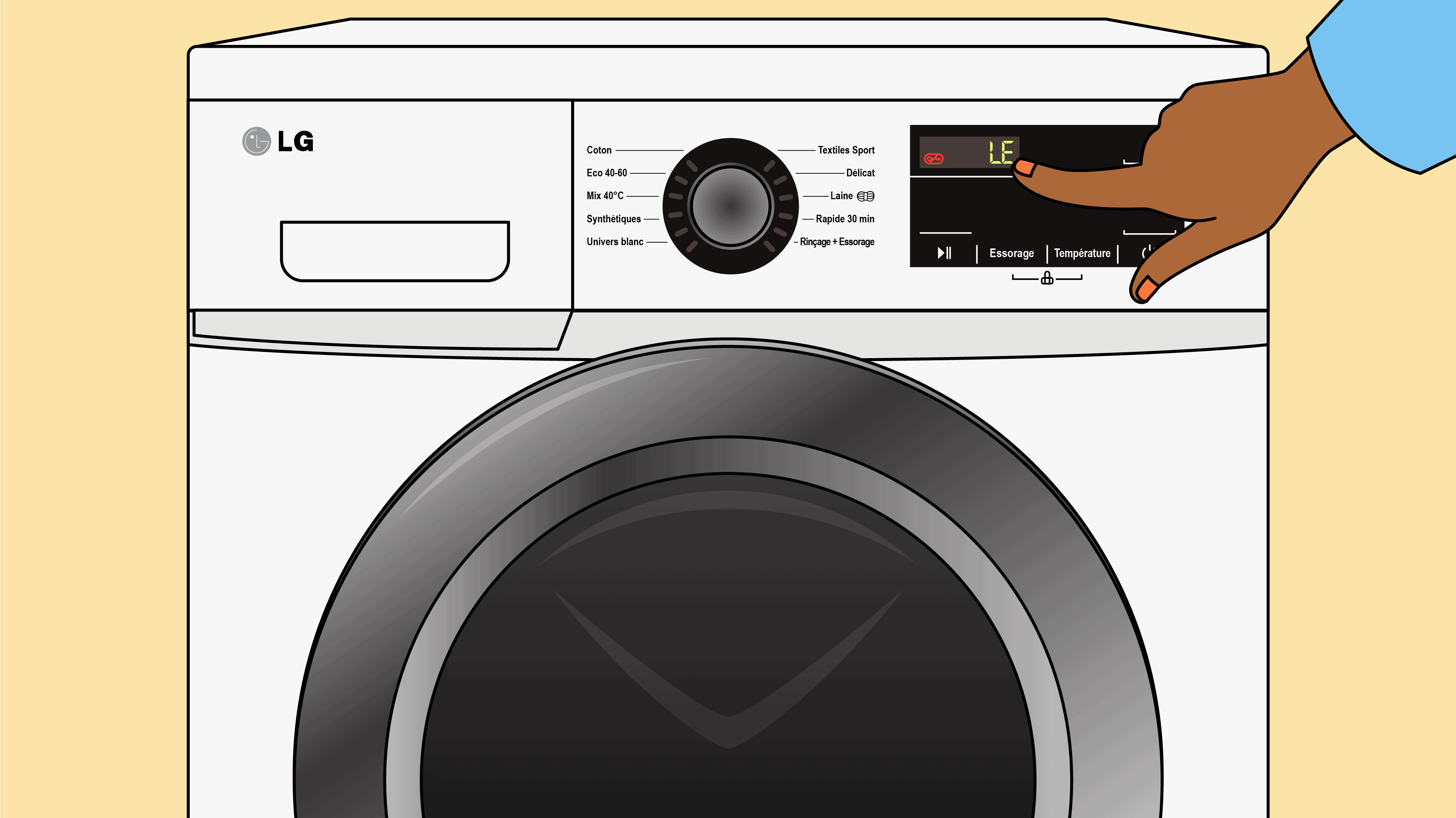 Lave-linge LG : comment résoudre le code erreur LE ? | Adepem