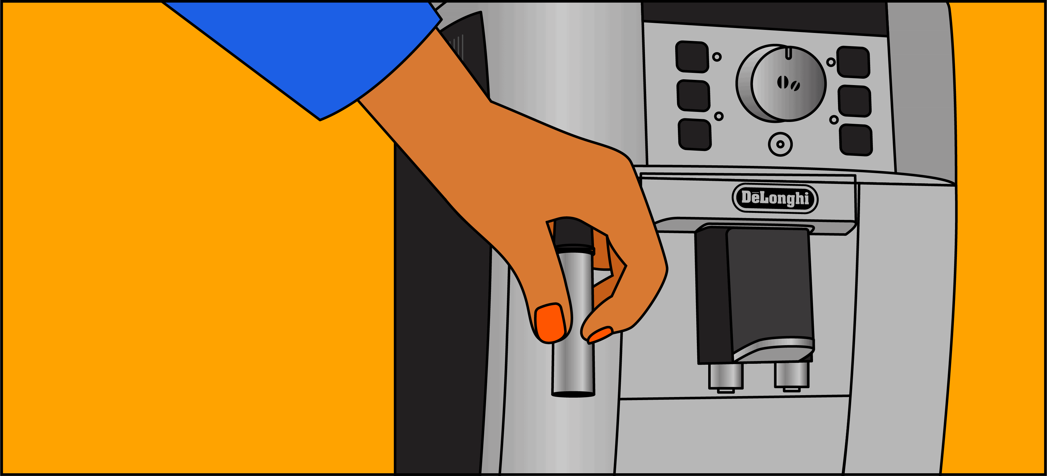 Les pannes les plus courantes sur une cafetière Delonghi