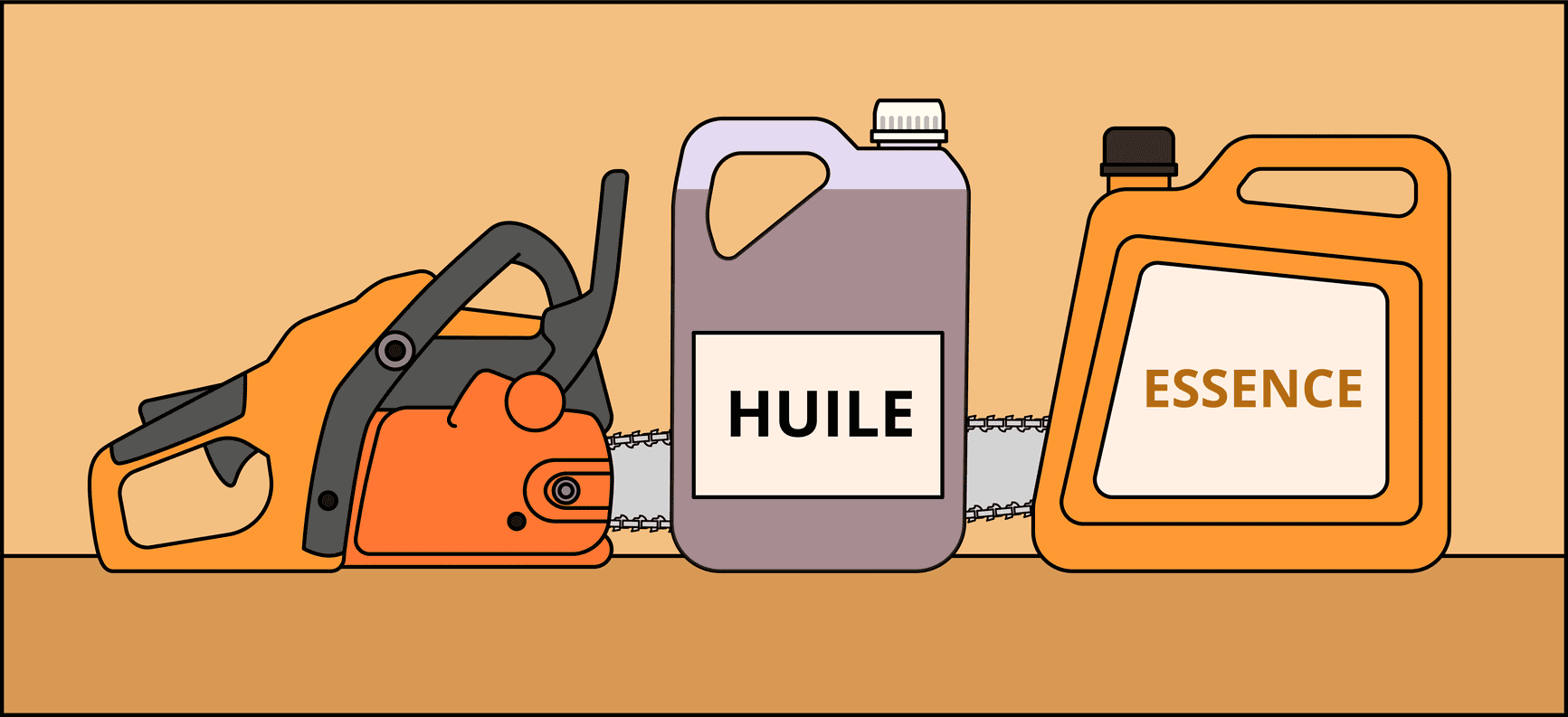 Essence et huile, la composition de base du mélange pour votre tronçonneuse 2 temps Husqvarna, Stihl, Bestgreen