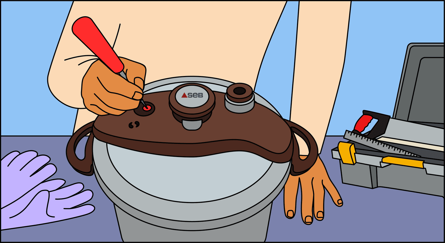 Comment débloquer le couvercle de ma cocotte-minute Seb ?