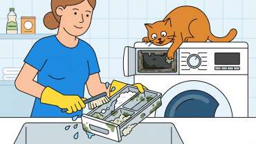 Nettoyer le bac à lessive d'un lave-linge